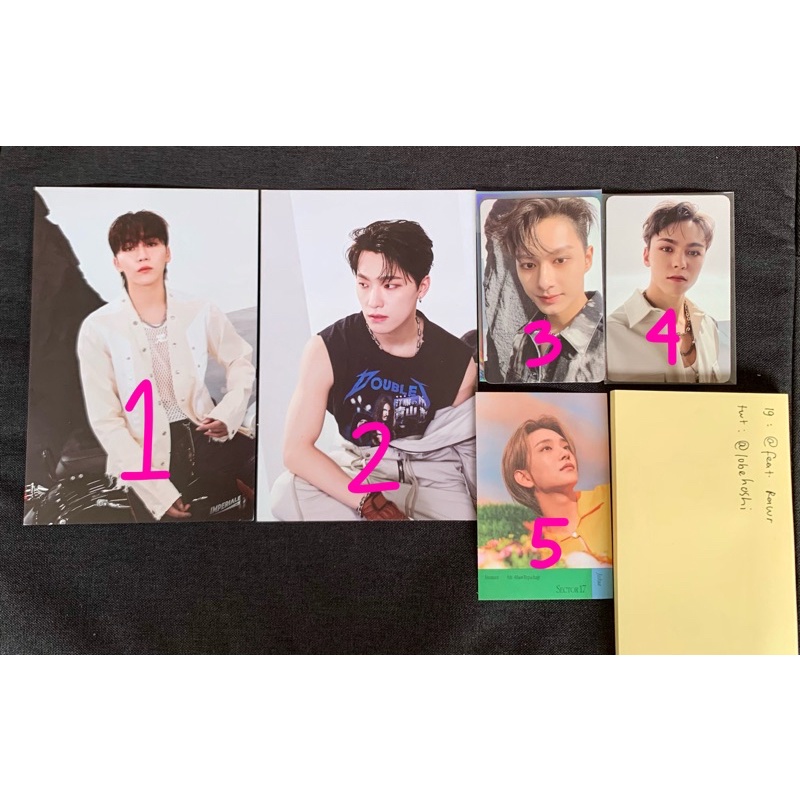 PHOTOCARD PC FTS FACE THE SUN POSTCARD SEUNGKWAN DINO JUN VERNON STIKER JOSHUA