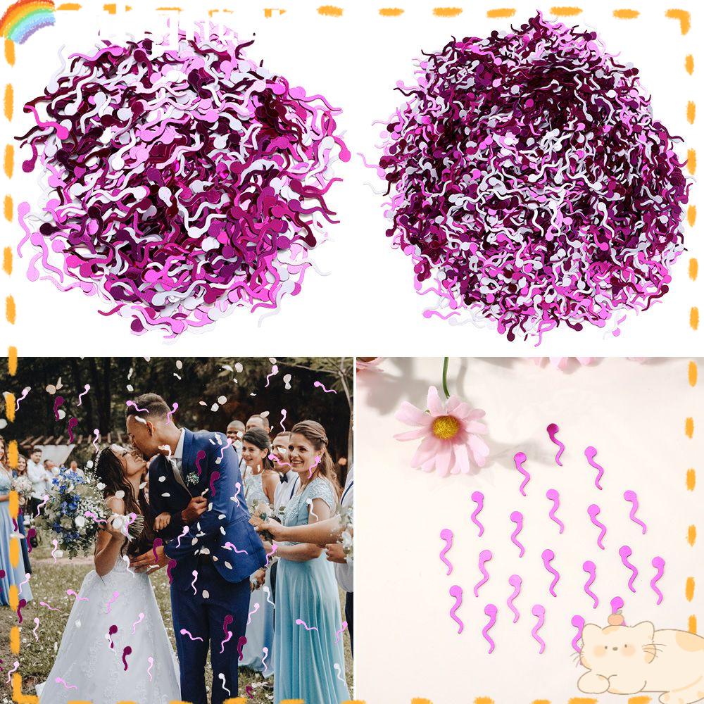 Solighter Pesta Confetti Novelty Confetti Warna Rose Red Untuk Bridal Shower Pernikahan