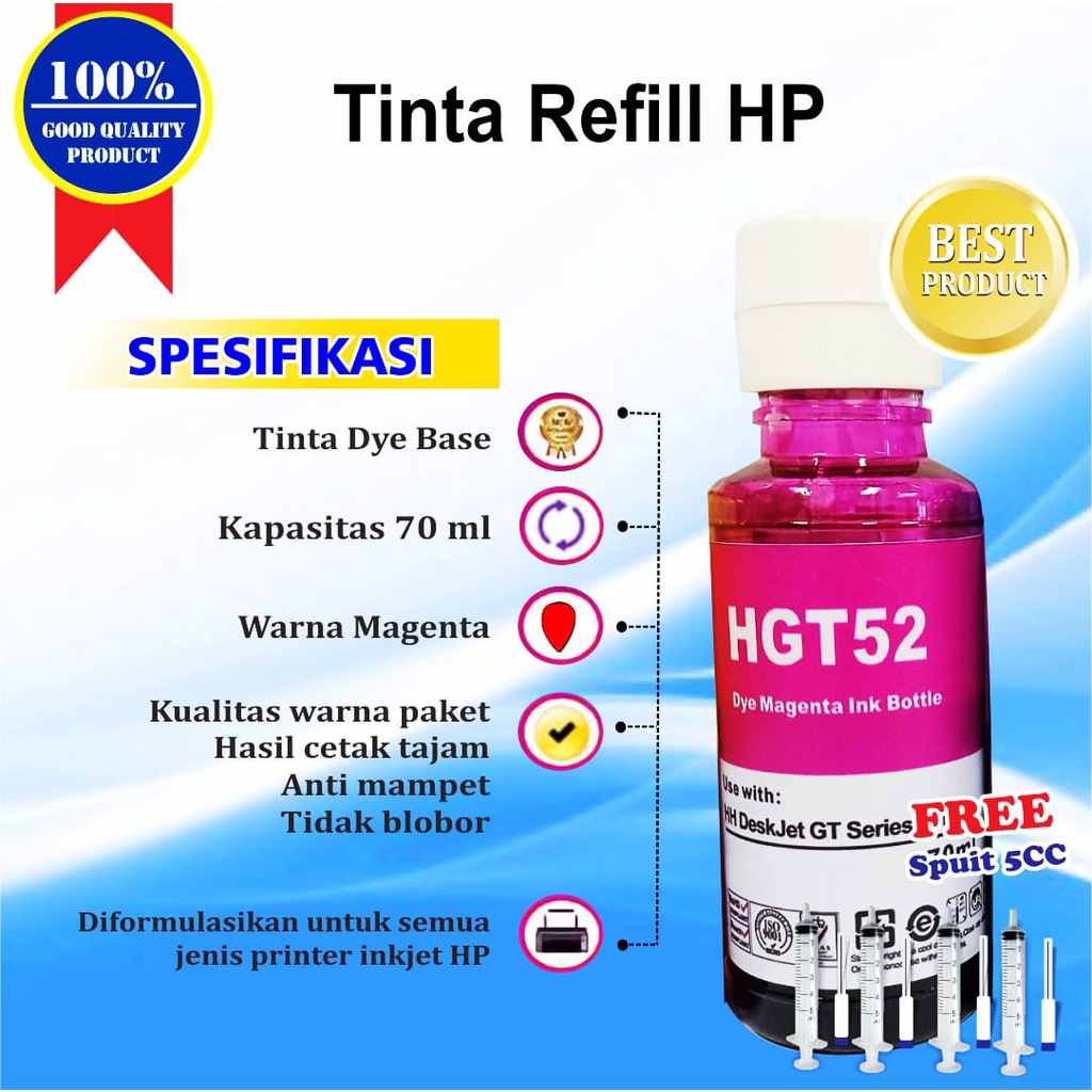 Tinta Refill HP 680 682 Black Color Printer 2135 2335 2336 2776