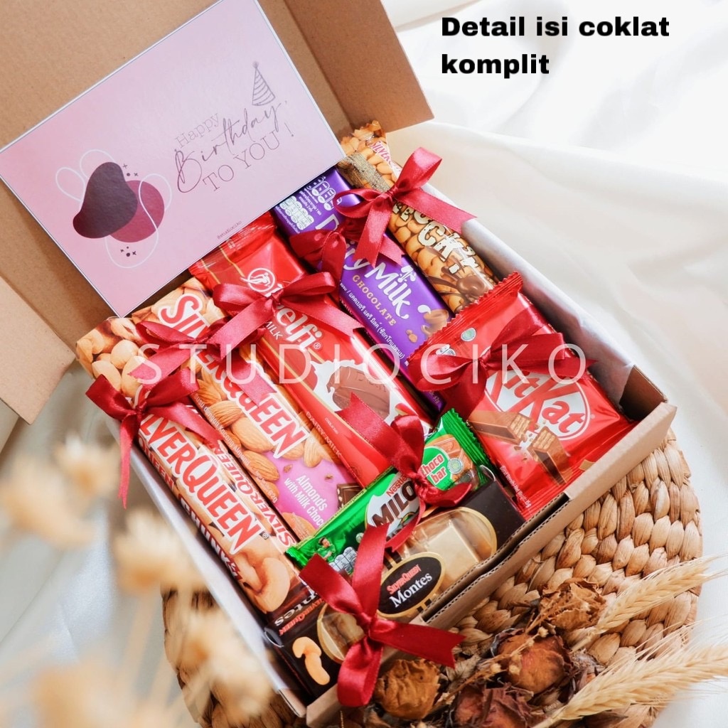 Kado Ulang Tahun Cewek Cowok Wisuda Ultah Hampers Coklat Valentine Gift Box Birthday