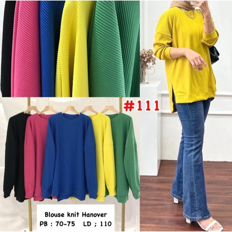 Atasan blouse rajut Uniqlo import wanita model clarke knit