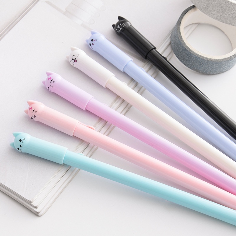 Pulpen Kucing Pena Pen Bolpen Ballpoint Motif Karakter Kucing Meow Pulpen Gel Import 415