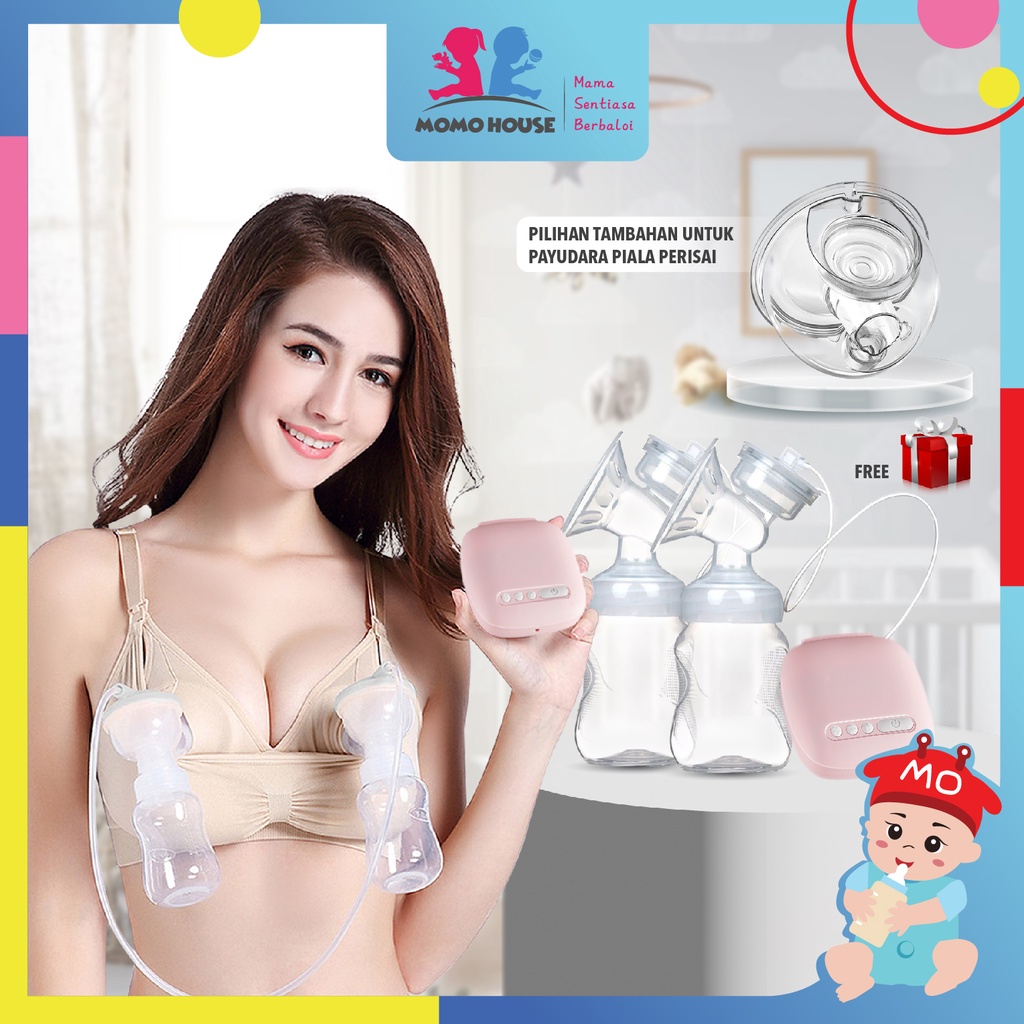 MOMO HOUSE Double Electric Pompa ASI Elektrik Electric Double Breast Pump Electric Breast Pump