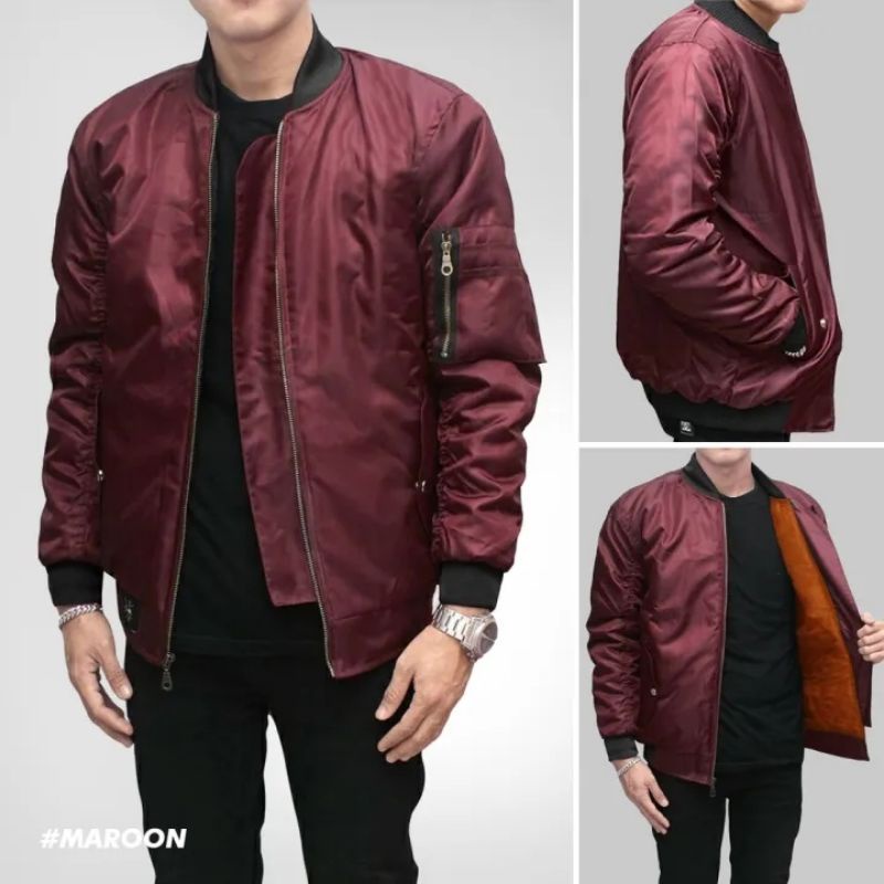JAKET BOMBER POLOS JUMBO TASLAN