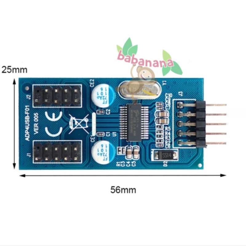 Kabel USB Motherboard Full 9 Pin Splitter Cabang Front Panel AIO Hub