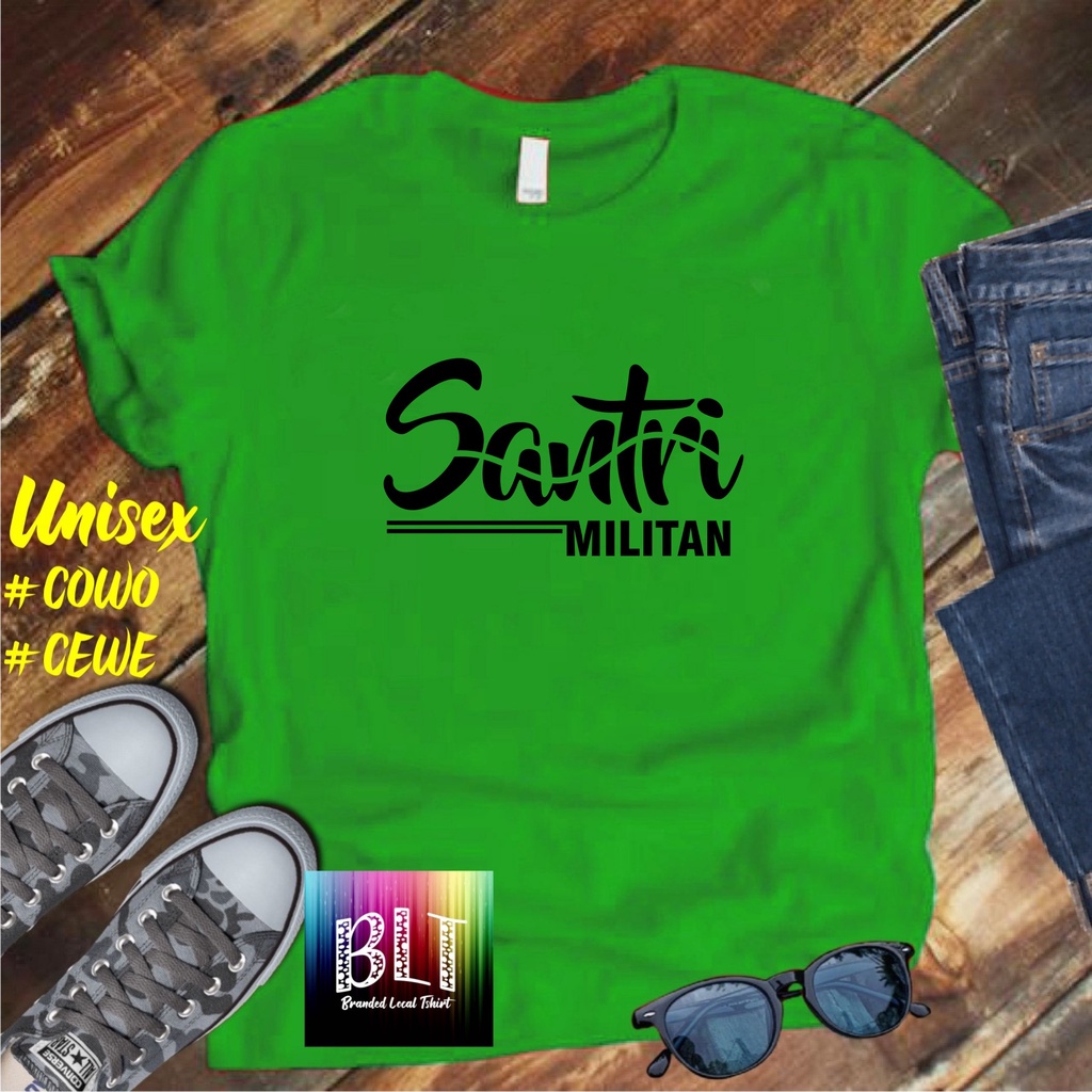 COD/ KAOS SANTRI MILITAN LENGAN PENDEK/KAOS KEKINIAN//KAOS DAKWAH ISLAM/KAOS SANTRI SANTRIWATI/KAOS HITS 2023/KAOS ISLAM PESANTREN /KAOS PRIA  DAN WANITA