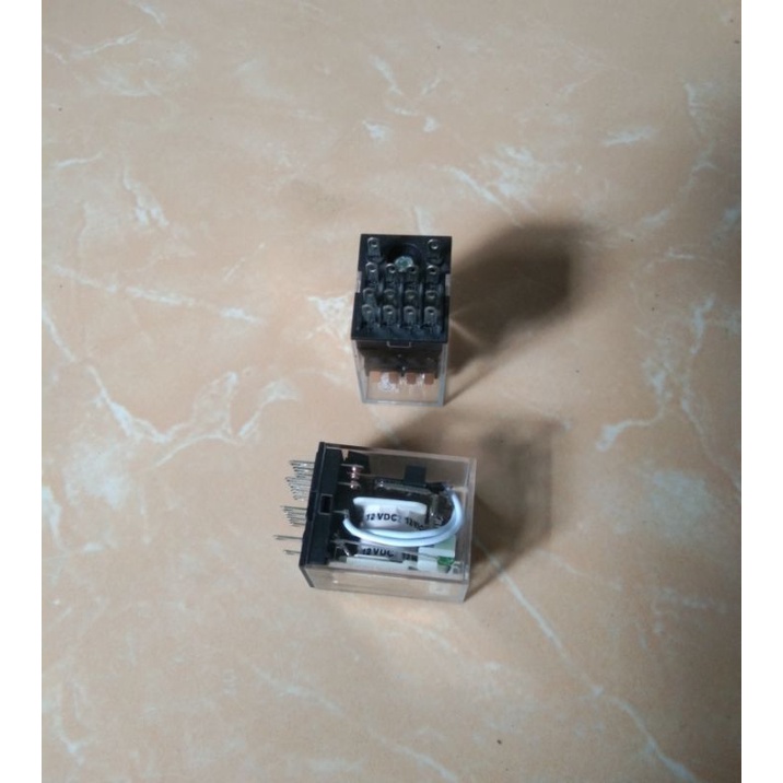 Relay MY4N DC 12v 14pin jual per/5pcs Relay my2n 12v 14kaki merek ZN