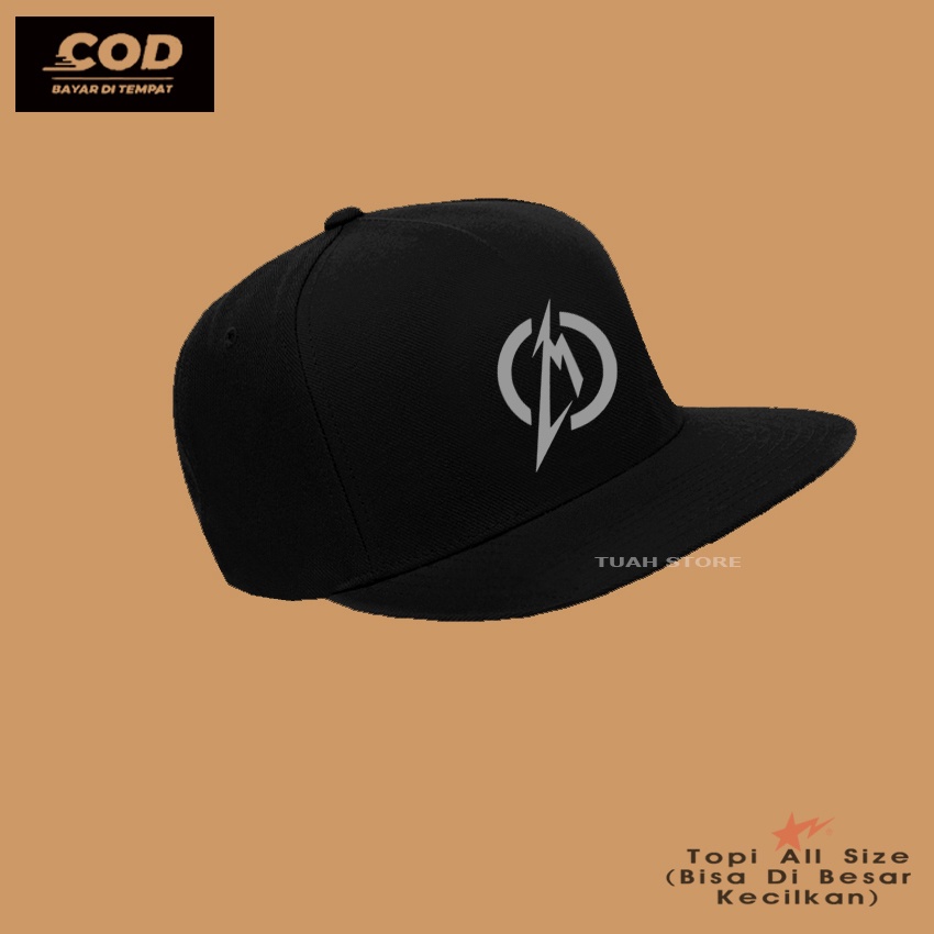 Topi Snapback Distro Logo METALLICA LOGO BIG GRAY