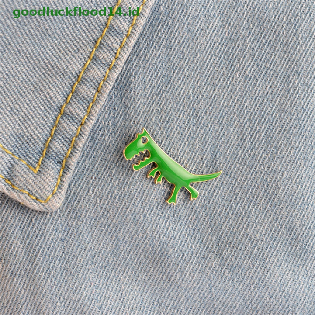 [GOOGFOUR] Kartun Dinosaurus Hewan Gadis Enamel Kerah Pin Lencana Korsase Bros Perhiasan [TOP]