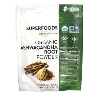 MRM Nutrition Organic Ashwagandha Root Powder 113 g