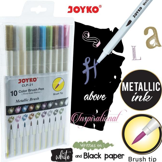 

HARGA DISKON Color Brush Pen Pena Kuas Warna Joyko CLP-21 10 Warna Color