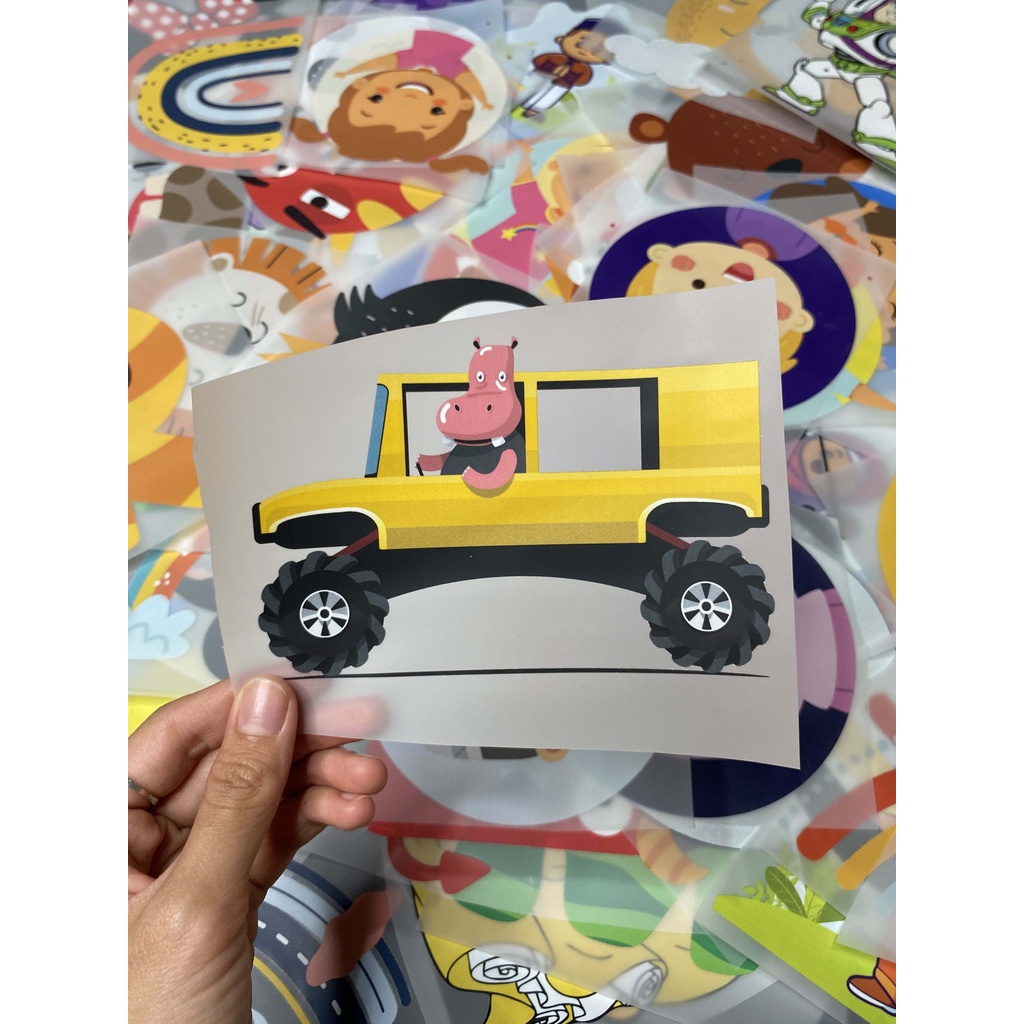 SABLON SETRIKA SABLON DTF PRINTING TEMA MOBIL HEWAN