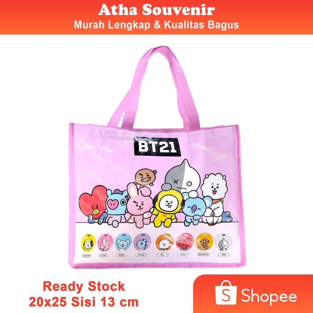 TAS READY STOK LANDSCAPE BT21 / GOODIE BAG MOTIF/ TAS ULANG TAHUN UKURAN KFC