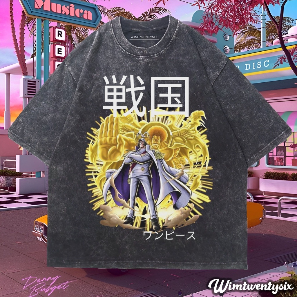 Wimtwentysix “Kaos oversize anime one piece sengoku admiral” kaos oversized washing | vintage tee