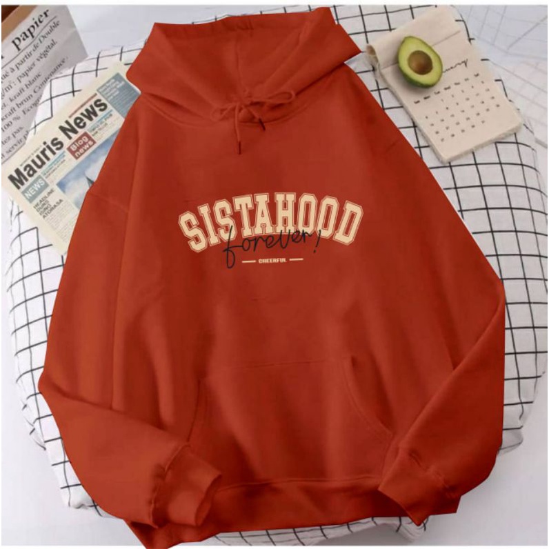 Sistahood L - XL 5 warna Sweater Hoodie (TEBAL PREMIUM READY)