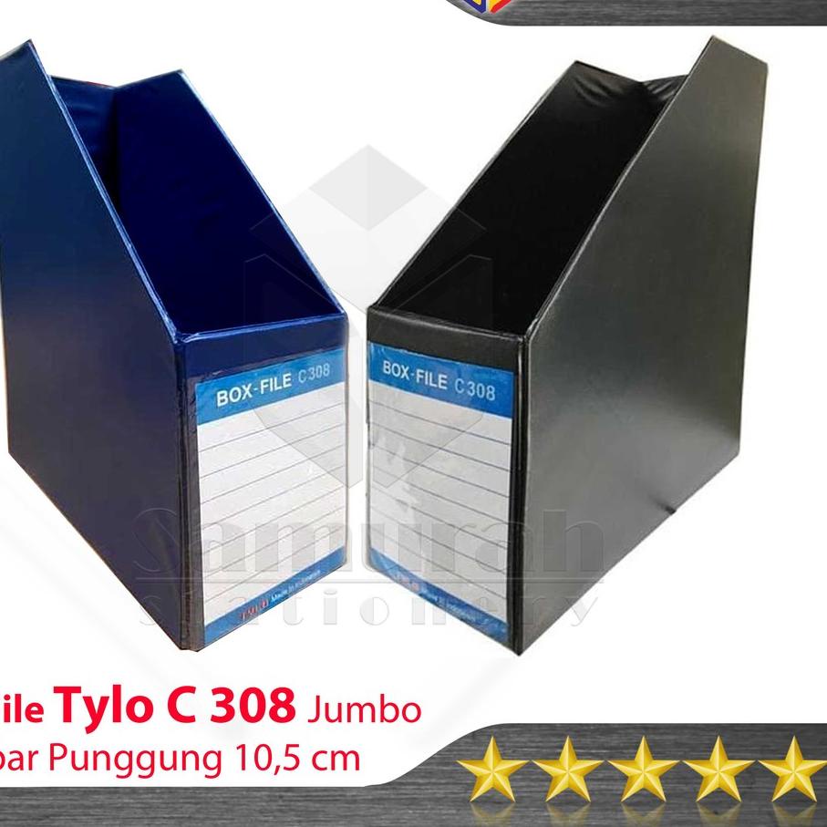 

AAL487 Box File Lipat Tylo C-308 Jumbo Warna Hitam - Biru / Rak Stand C 308 lebar 10,5 cm **