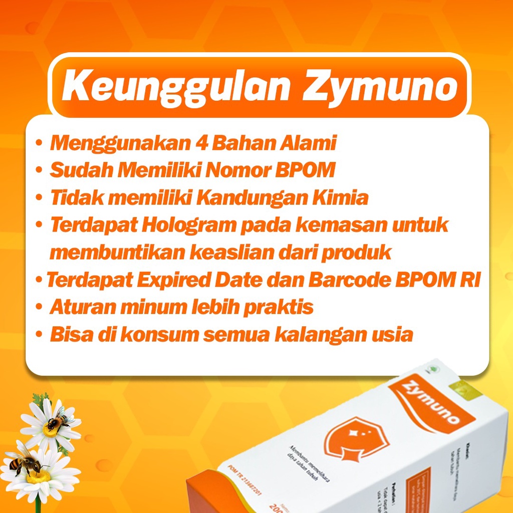 Zymuno Paket 10 Box - Vitamin Herbal Cegah Kanker Tingkatkan Daya Tahan Tubuh Imun Jaga Kesehatan Tubuh Cegah Flu Demam Batuk Masalah Pencernaan Bantu Percepat Penyembuhan Penyakit Booster Imun