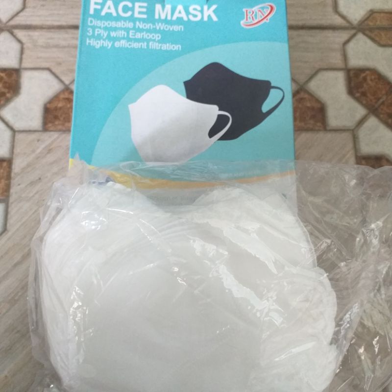 Masker Duckbill FACEMASK 3ply earloop, Hrg 1box isi 50pcs