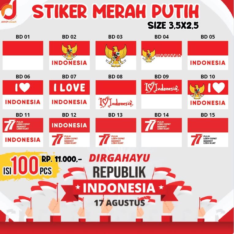 

[KODE PRODUK WHLUR4581] Sticker Pipi Merah Putih ISI 100PCS | Tempelan Pipi Bendera TERMURAH
