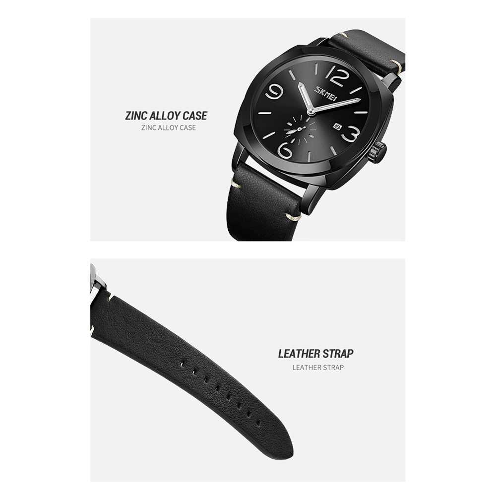 SKMEI Jam Tangan Analog Waterproof Strap Kulit Sintetis - 9305