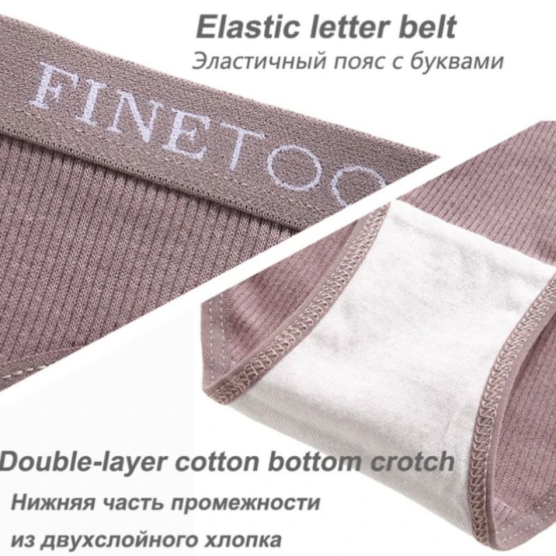 FINETOO FT55 Sexy Celana Dalam Wanita Sport Brief Women Cotton Panty Soft