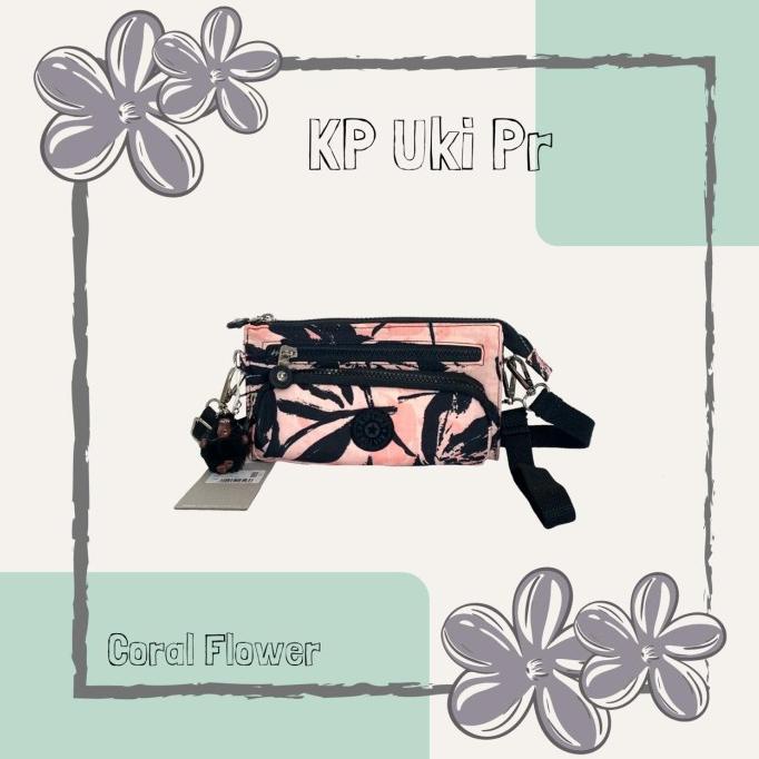 Dompet kipling kp uki premium zip pocket tali panjang & pendek