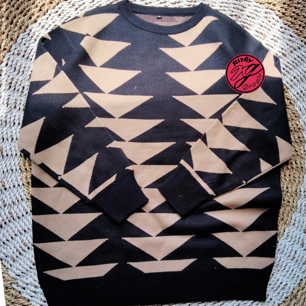 najahstore_officials Aero sweater atasan pria motif triangle