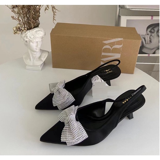 Sepatu import wanita/ sepatu import sepatu HEELS POLOS BLING wanita murah Sepatu Hak 5cm 266