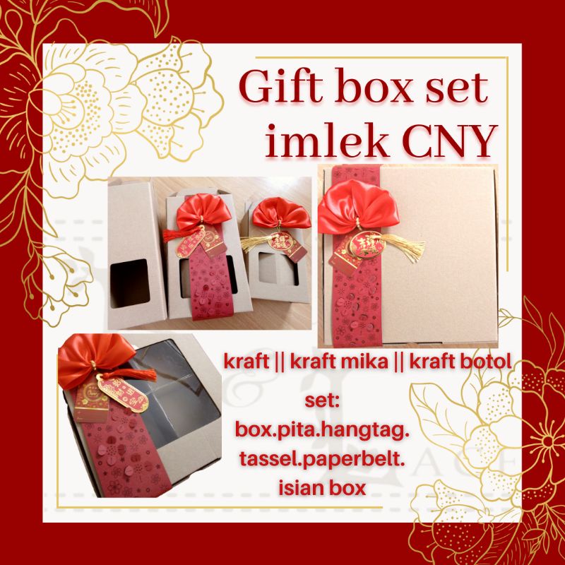 

Gift box tahun baru imlek CNY kotak kado dus parcel mika hampers set