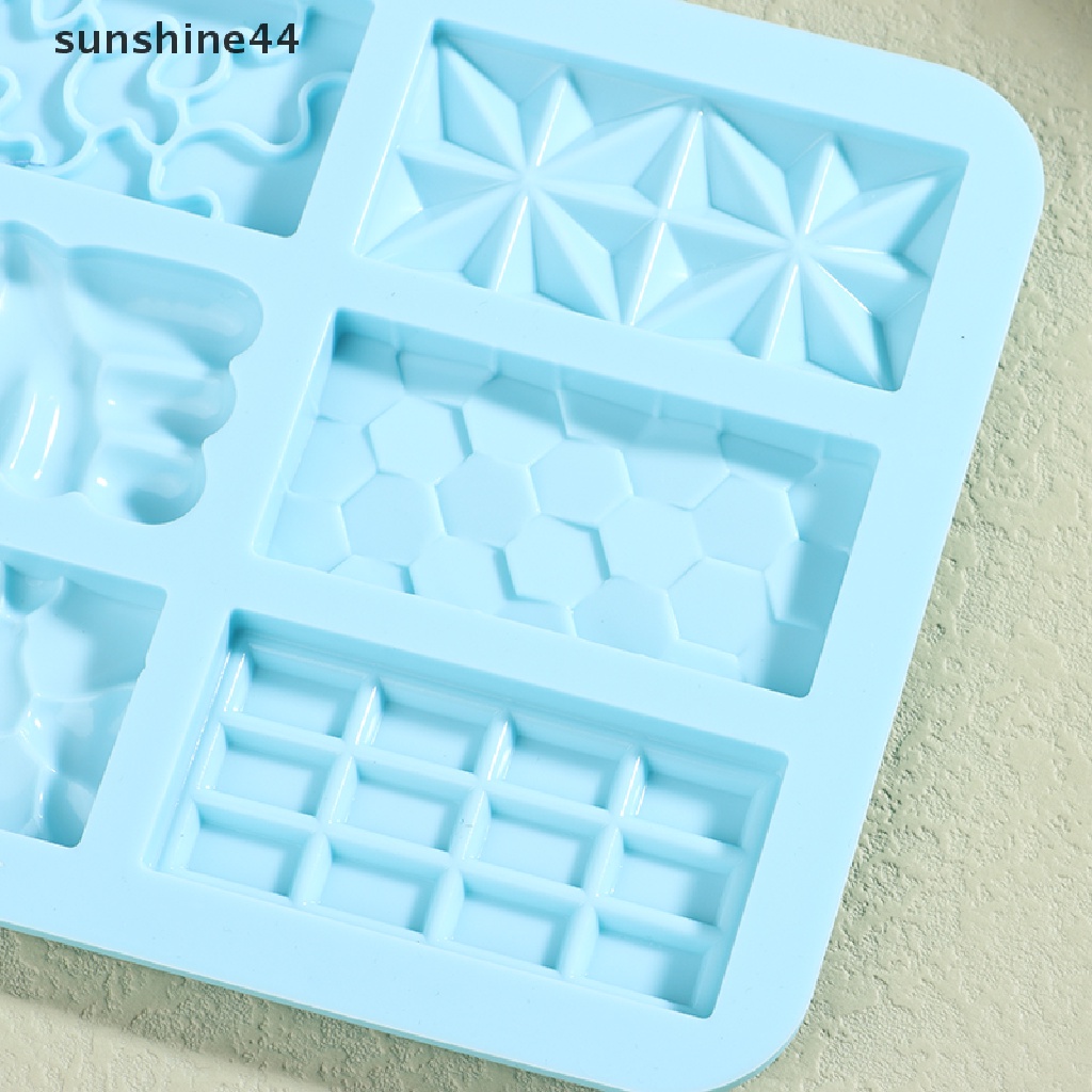 Sunshine 1Pc Cetakan Coklat Silikon 6rongga Fondant Cake Mold Alat Baking Dapur.