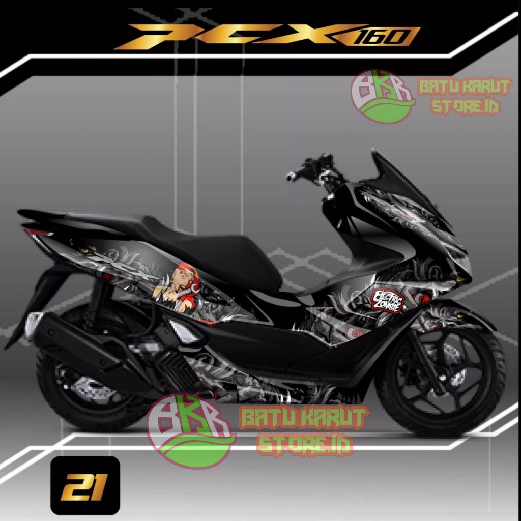 DECAL PCX 160 FULL BODY 2022,PCX 150,PCX MERAH-PUTIH-HITAM TERBARU,GRATIS TAMBAH NAMA ,GANTI WARNA