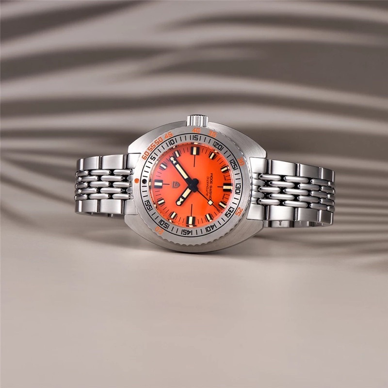 Jam Tangan Pagani Design Doxa Homage Orange Dial Merah Bata