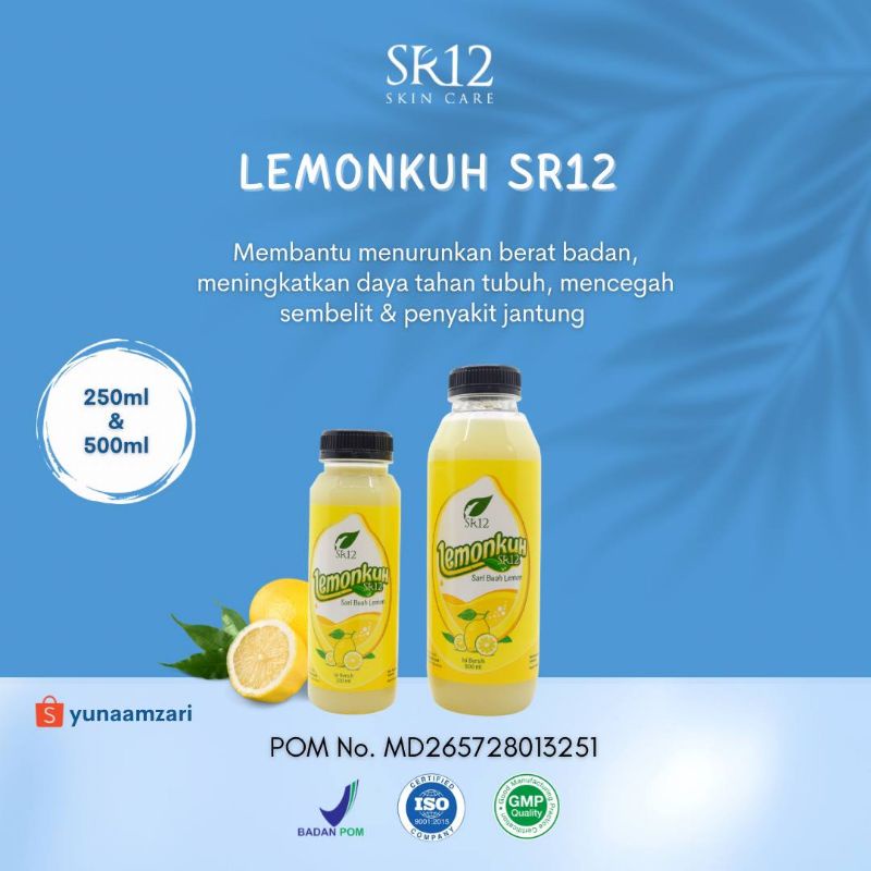 

Lemonkuh SR12 Herbal Sari Lemon Asli Fresh Sari Lemon Murni Premium Original BPOM