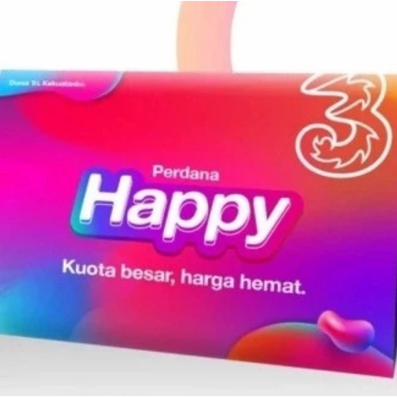 Jual KARTU PERDANA TRI HAPPY DAN NOMER CANTIK | Shopee Indonesia