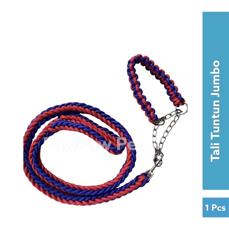 [PAWPAWPET] Tali Tuntun Anjing Nilon Jumbo Kuat Besar Bonus Kalung / Dog Leash Package / Tali Anjing