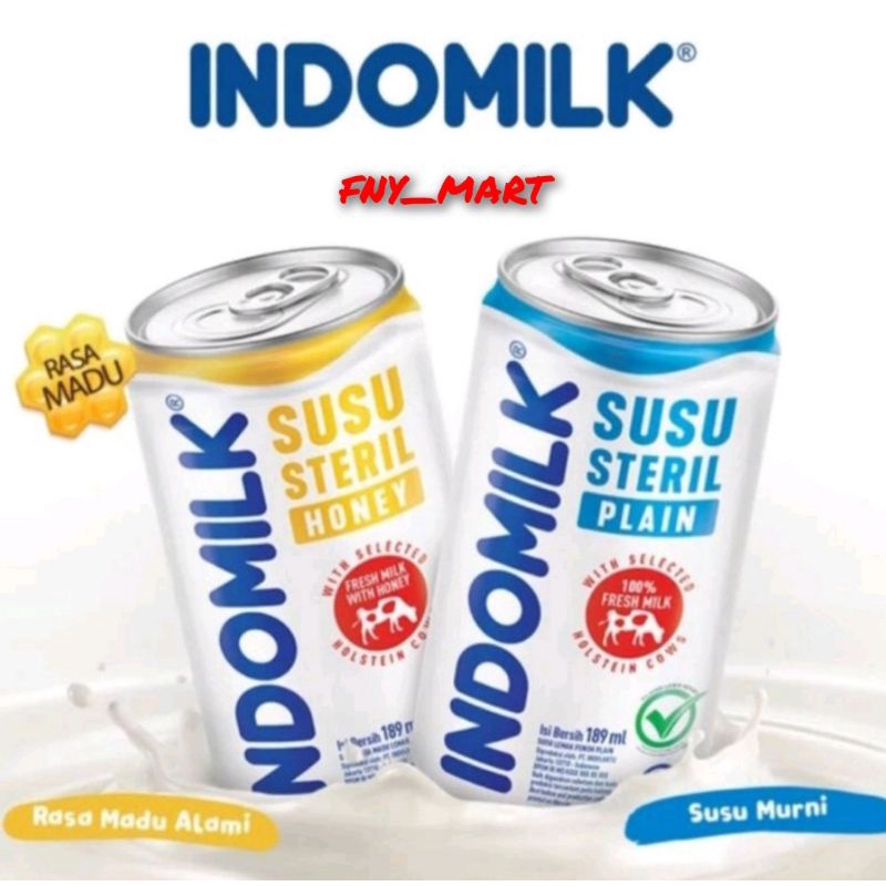 

Indomilk Susu Steril Plain & Honey 189ml / Indomilk Susu Kaleng Kaleng Steril 189ml