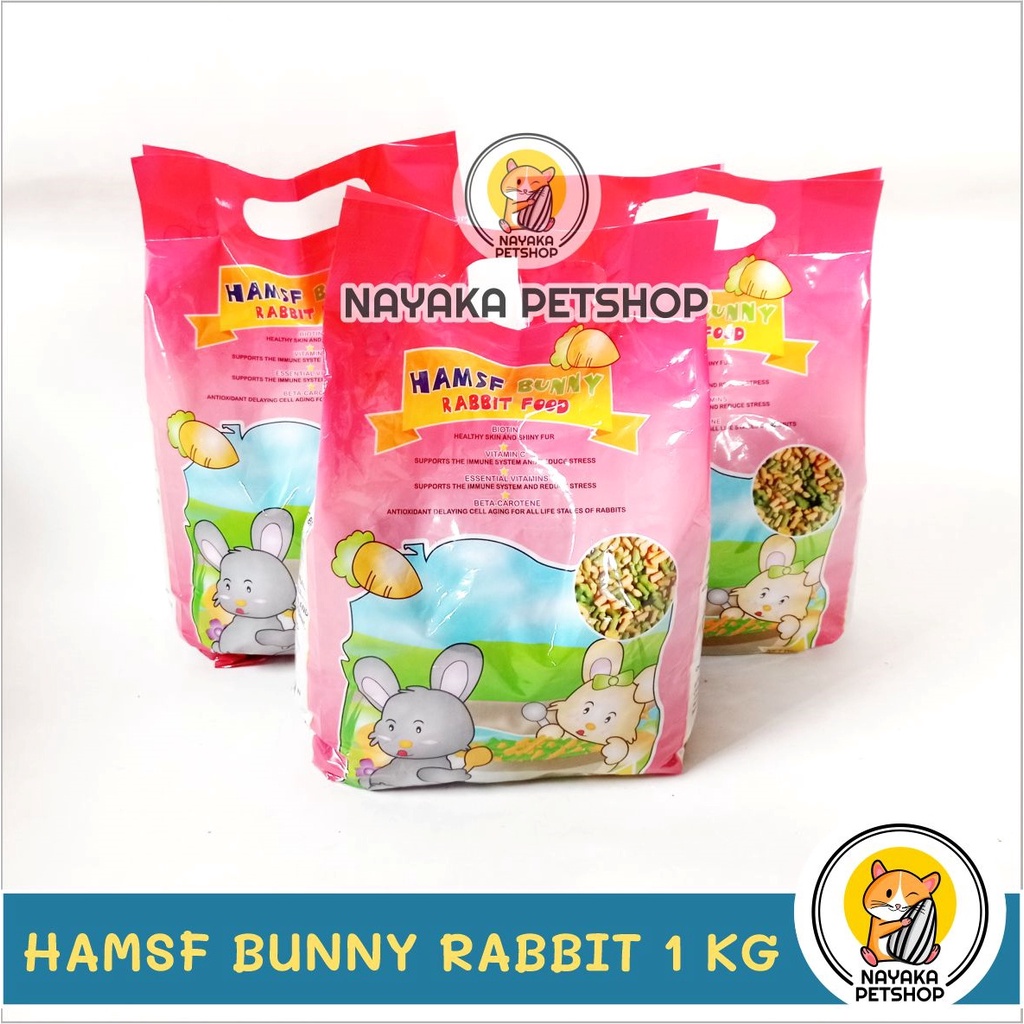 Hamsf Bunny 1 Kg Rabbit Food Makanan Kelinci Pakan Pelet Hamsbunny Hamsfbunny