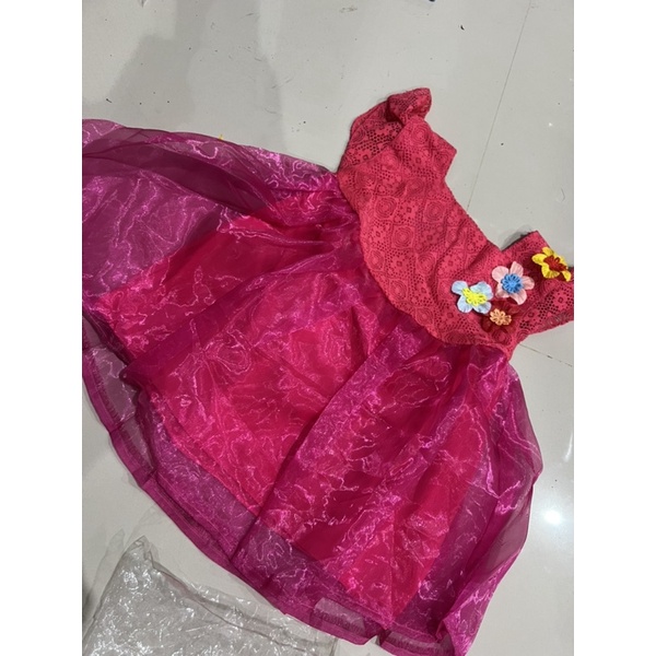 Dress anak 1 2 tahun gaun pesta anak cewek perempuan organza mewah tutu ( dress organza )