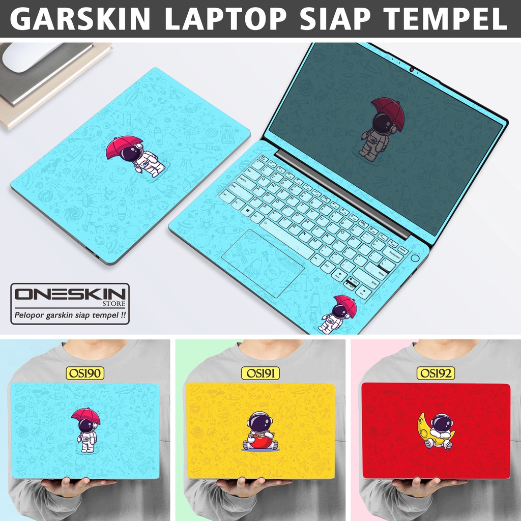 Garskin Sticker Laptop Protector Macbook Full Body Bottom Bezel Palmrest Skin Cartoon Astronaut Moon