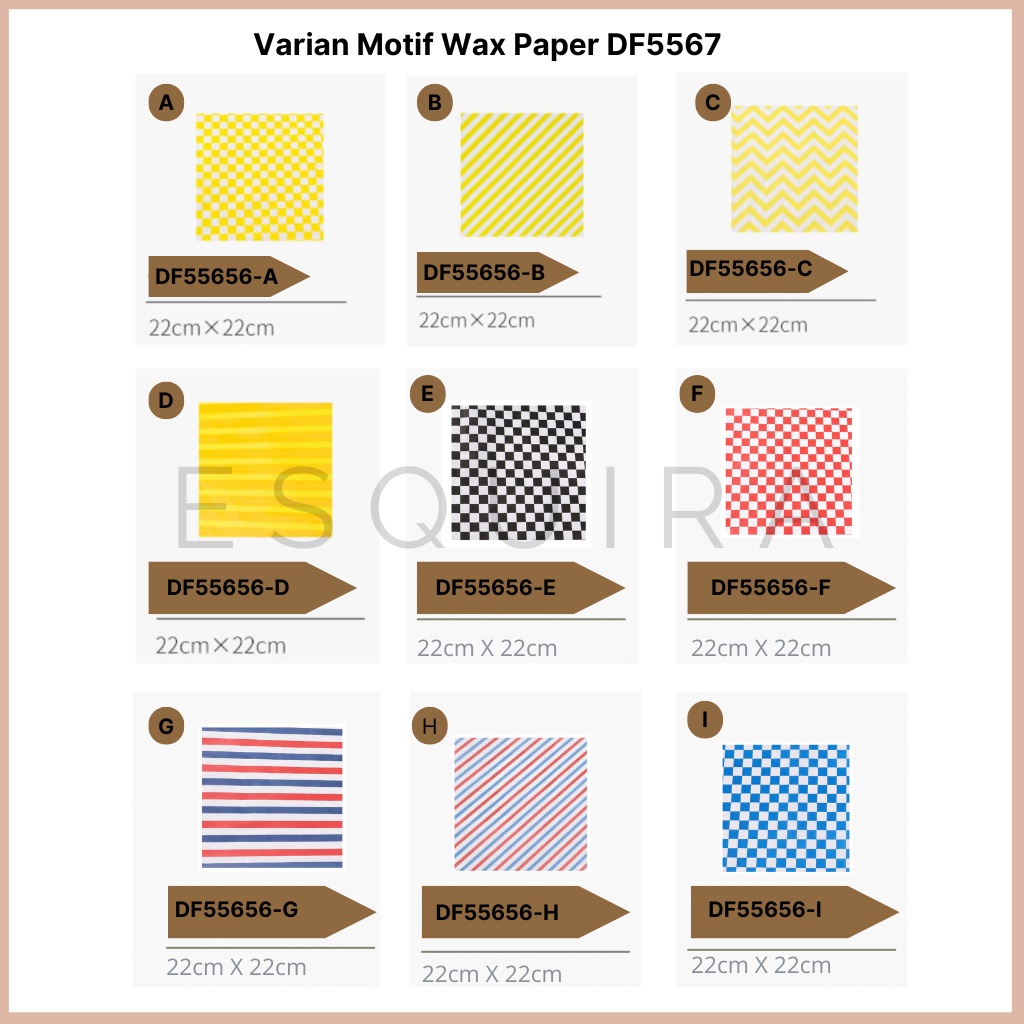 Wax Paper 25 Pcs / Korean Bento Cake Baking Paper / DF55656