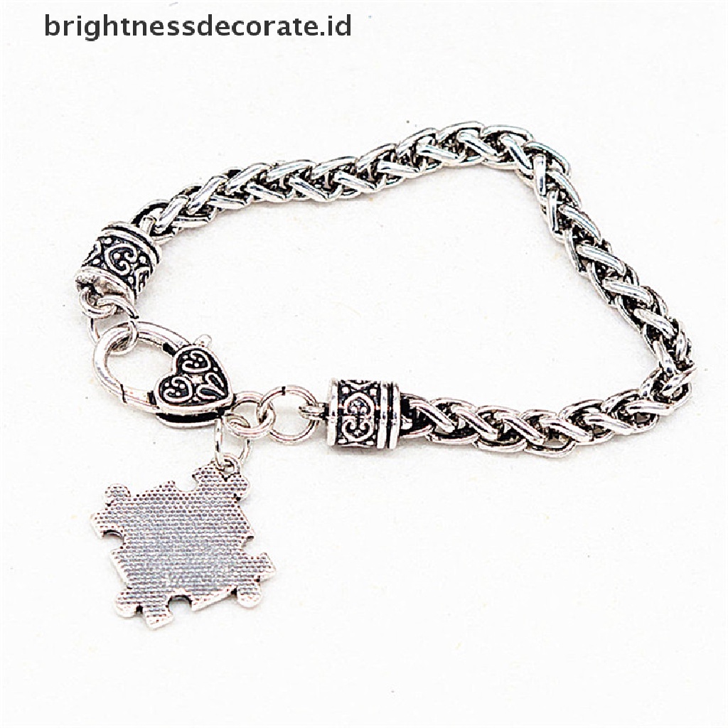 [Birth] Autism Rhinestone Bracelet Gelang Tali Bangle Bracelet Gelang Rantai Twist [ID]