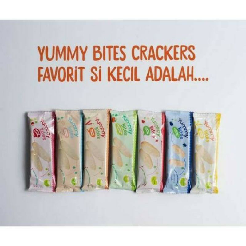yummy bites 123/yummy bites satuan/yummy bites sachet/yummy bites cracker bayi/yummy bites/beberoll/