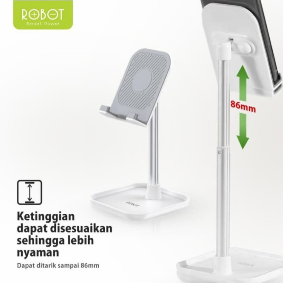 Robot RT-US04 Stand Holder Alumunium Alloy Universal for Tablet &amp; Hp