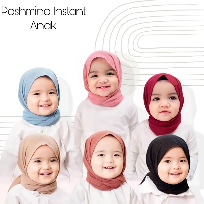 Pashmina Hijab ANAK Perempuan / Jilbab anak Pashmina