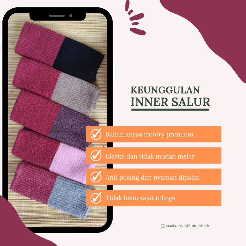 ECER INER/BANDANA  PREMIUM 2 WARNA