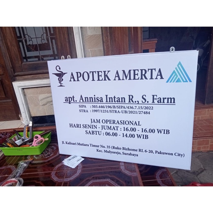 

Paja Papan Nama Apotek Apoteker