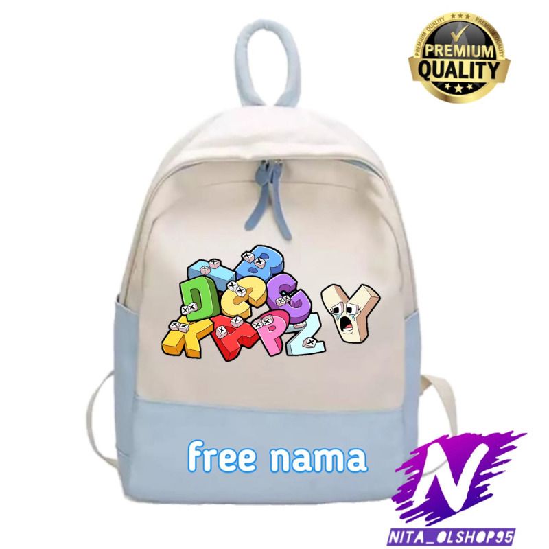 tas ransel sekolah anak alphabet roblox