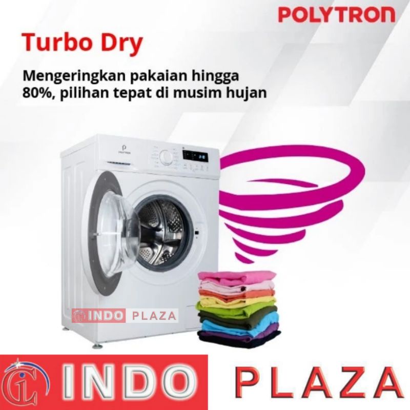 MESIN CUCI POLYTRON FRONT LOADING PFL-7051 7 Kg / 7Kg WONDER WASH / STEAM