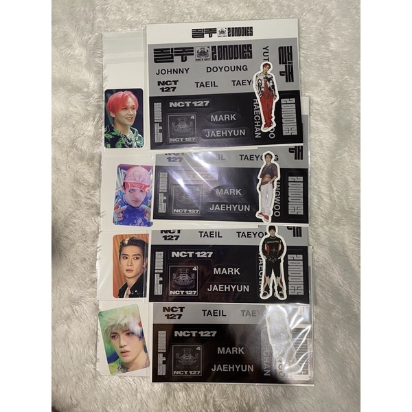(ready stock) official md 2 baddies luggage sticker haechan mark jaehyun taeyong