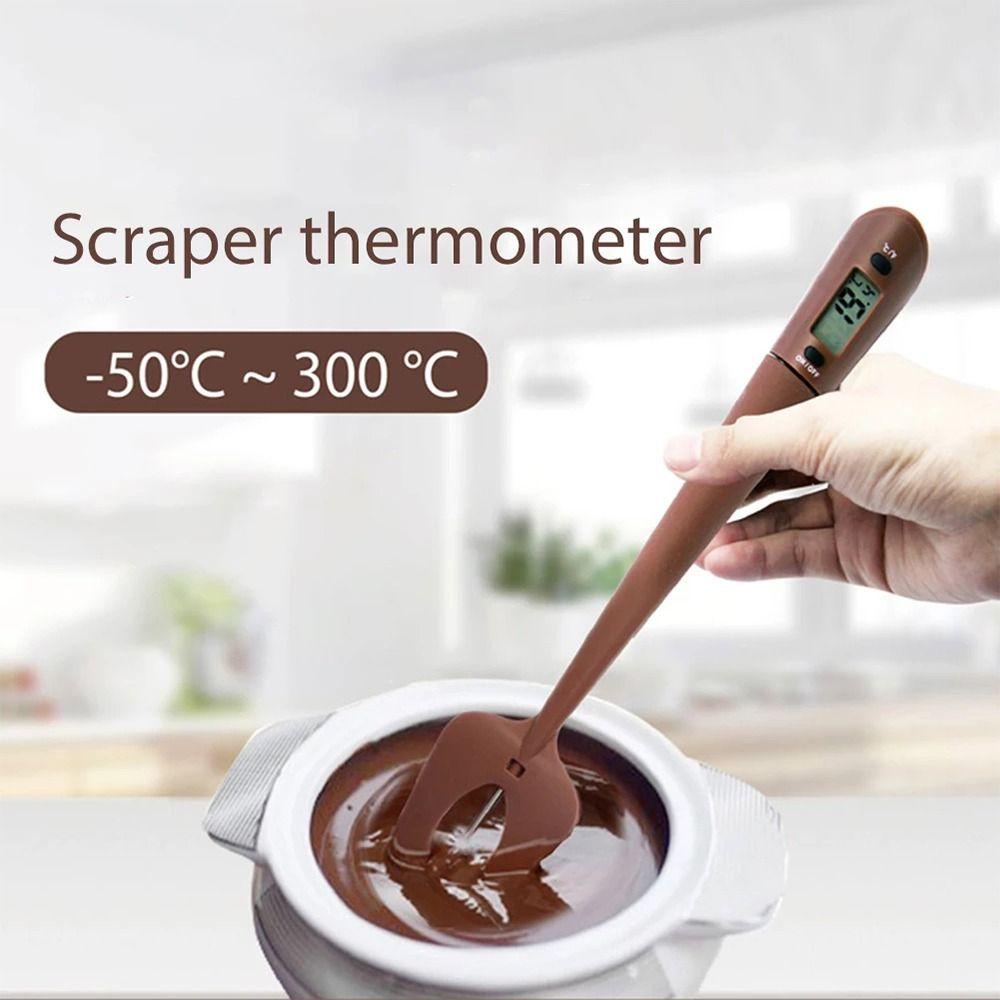 Termometer Spatula Digital Nanas Profesional Display LCD Alat Dapur Kue Baking Stiring Scraper